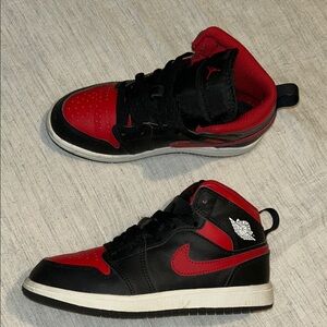Boy’s Black & Red Air Jordan 1 Sneakers